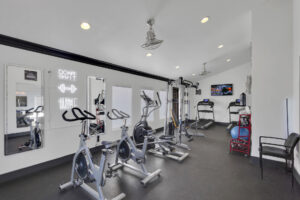 Fitness center with cardio machines
