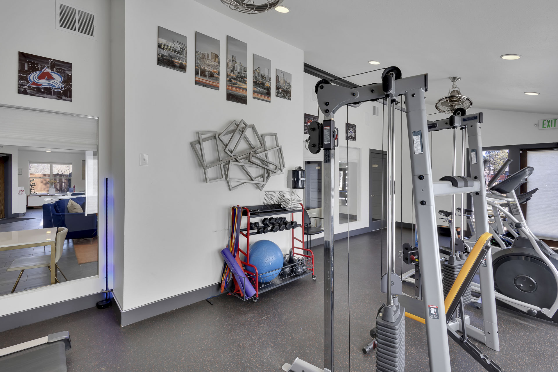 Fitness center cord machine